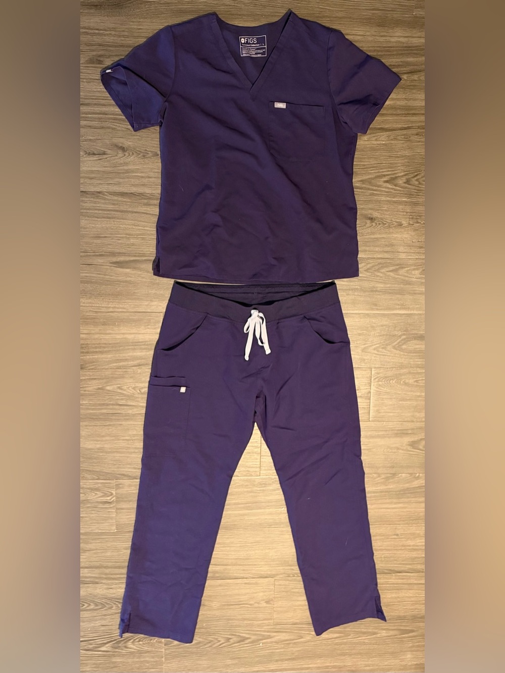 Figs Women’s Purple Jam Kade Cargo & Catarina One-Pocket Scrubs Set